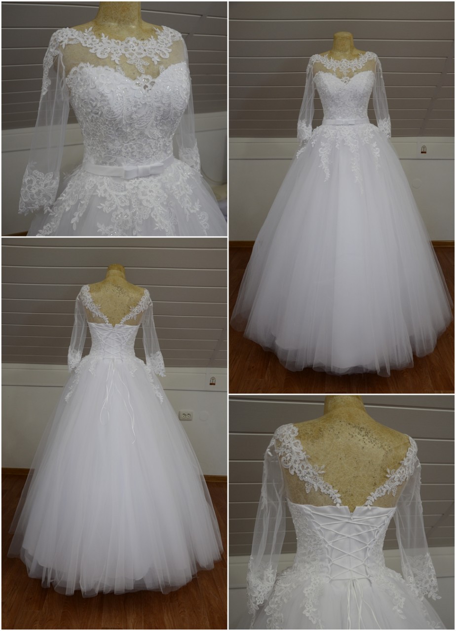 Изображение Белое пышное свадебное платье Мрагарет