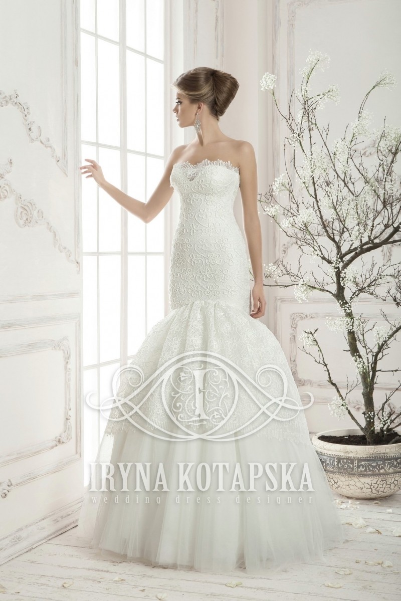 Изображение Дизайнерское кружевное свадебное платье русалка Рокси