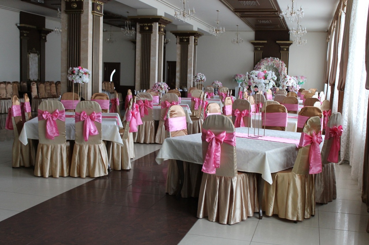 Изображение Украшение зала на свадьбу в розовом