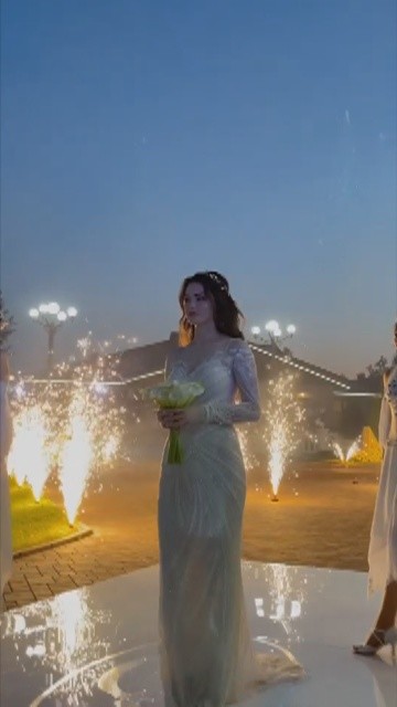 Изображение свадебная дорожка из фонтанов